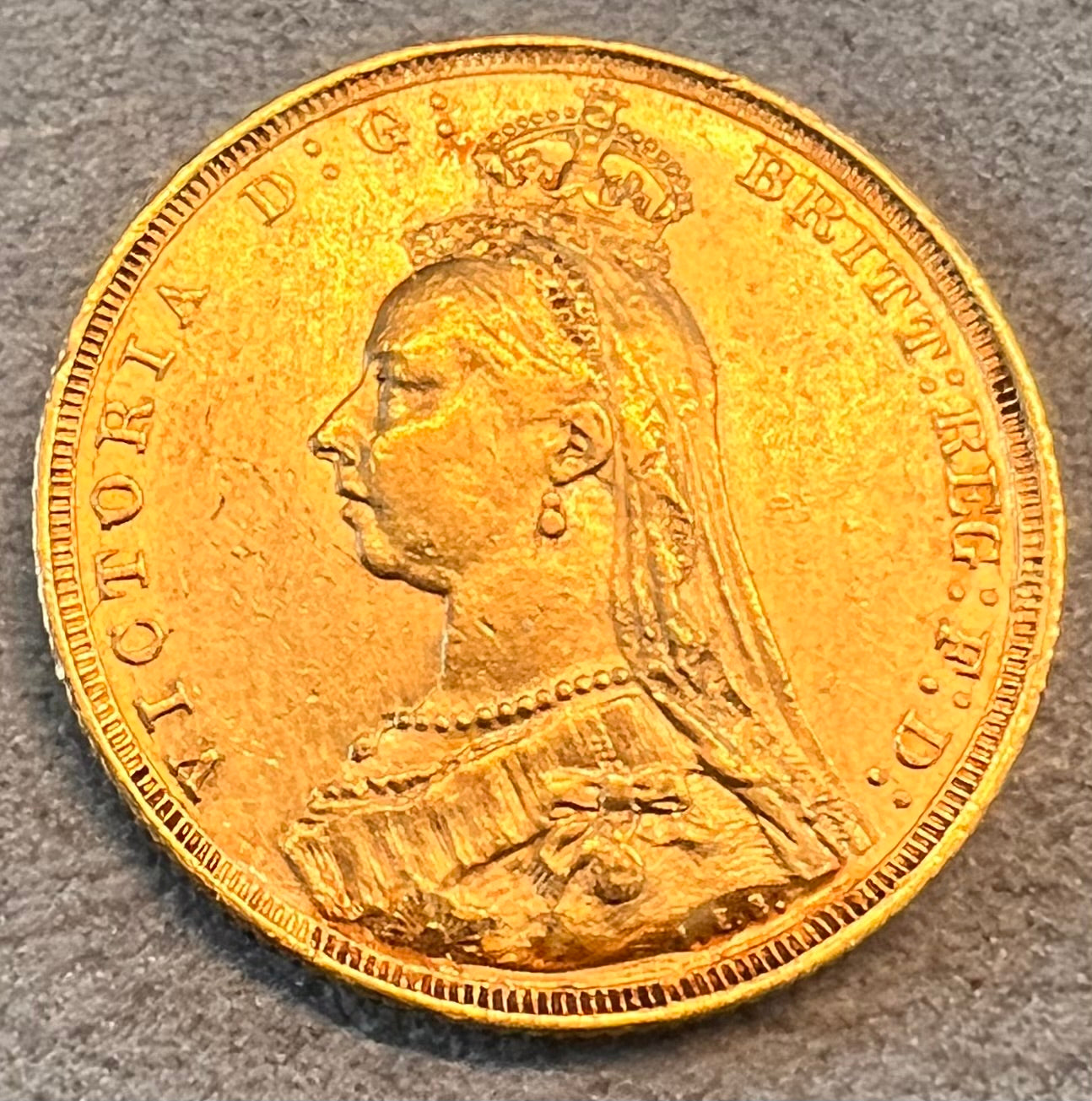 Monedă 1 Sovereign 1893, Victoria, Marea Britanie, aur - Artiss