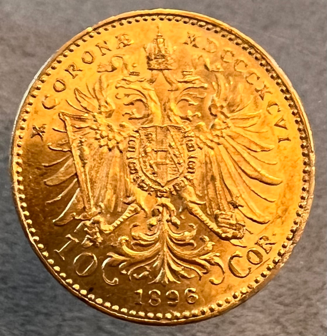 Monedă 10 Coroane 1896 Franz Joseph - Austria, Aur - Artiss